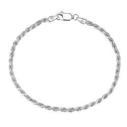 3MM Rope Bracelet - Sterling Silver