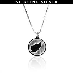 Afghanistan Coin Necklace - Silver