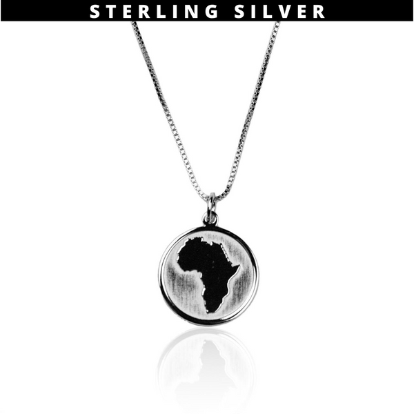Africa Coin Necklace - Silver