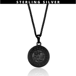 Allah Medallion - Sterling Silver - Black