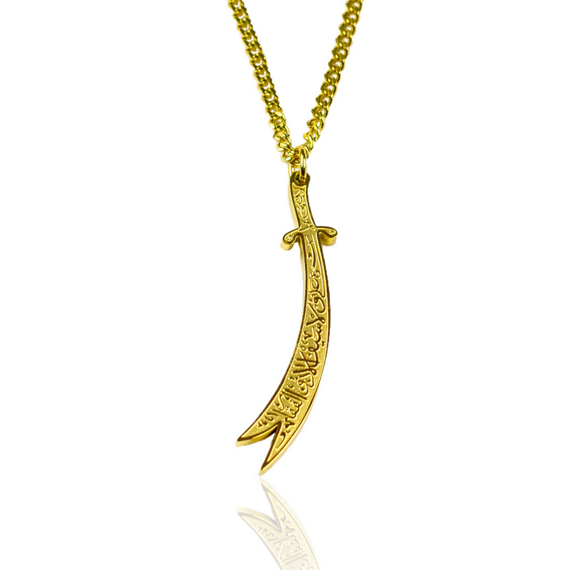Zulfiqar necklace gold Outlet