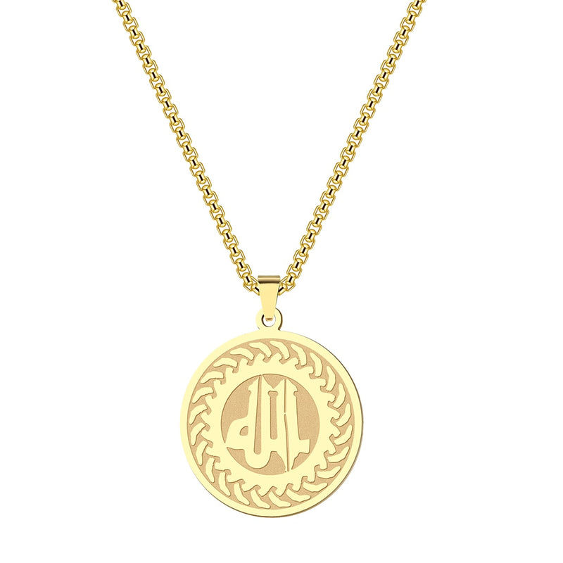 Retro Allah Medallion - Gold