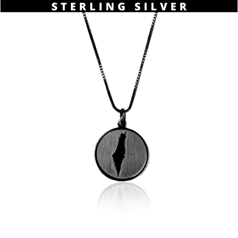 Palestine Coin Necklace - Black