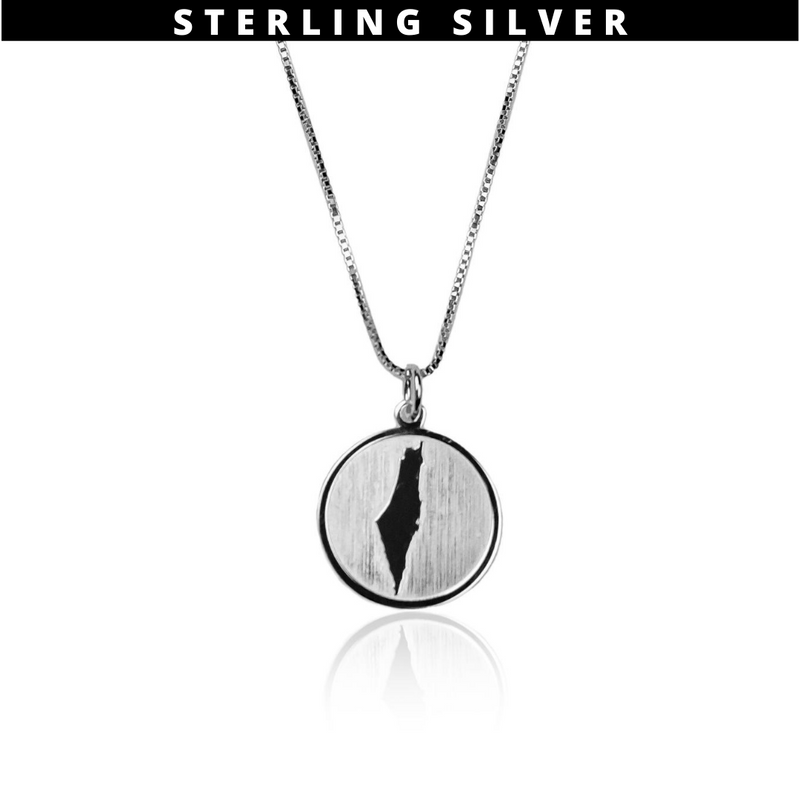 Palestine Coin Necklace - Silver