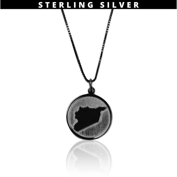 Syria Coin Necklace - Black