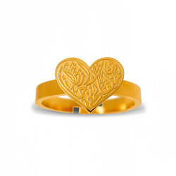 "& We created you in pairs" Promise Ring - Gold
